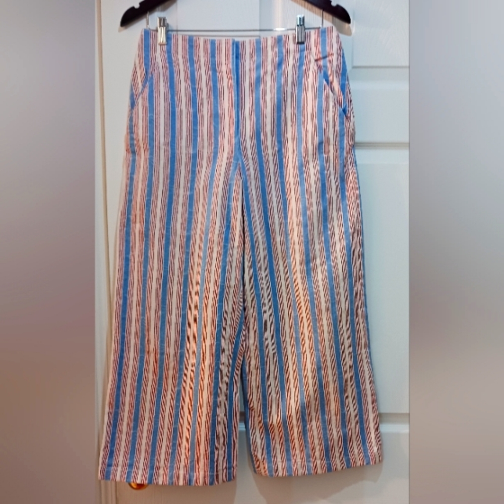 TORY BURCH Stripe Summer pants, size 8